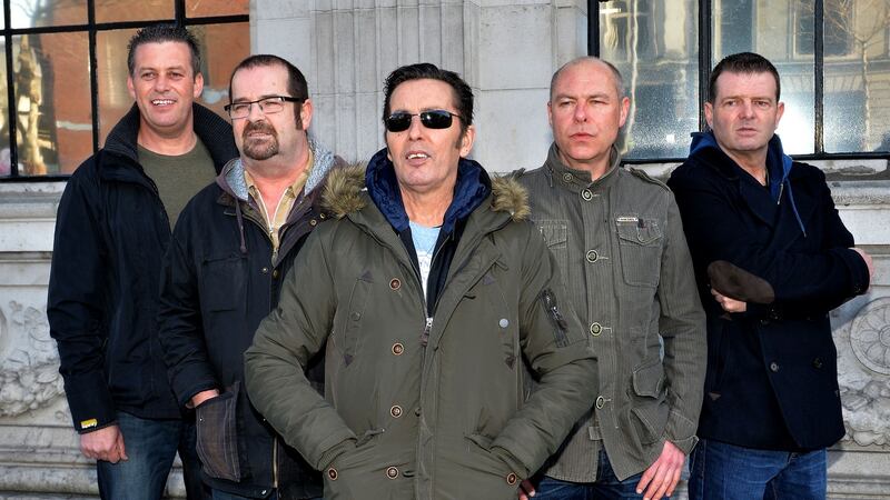 Rodney O Brien, Joe Jewell, Christy Dignam, Alan Downey and Billy McGuinness of Aslan will be hung drawn and quartered if they don’t perform ‘Crazy World’. Photograph: David Sleator