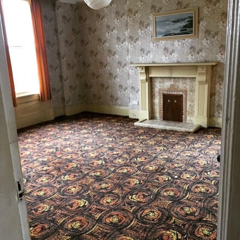 Before: The bedroom pictured above prior to the renovation.