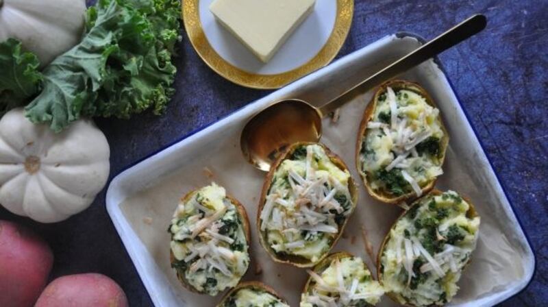 Lilly Higgins’s colcannon baked potatoes