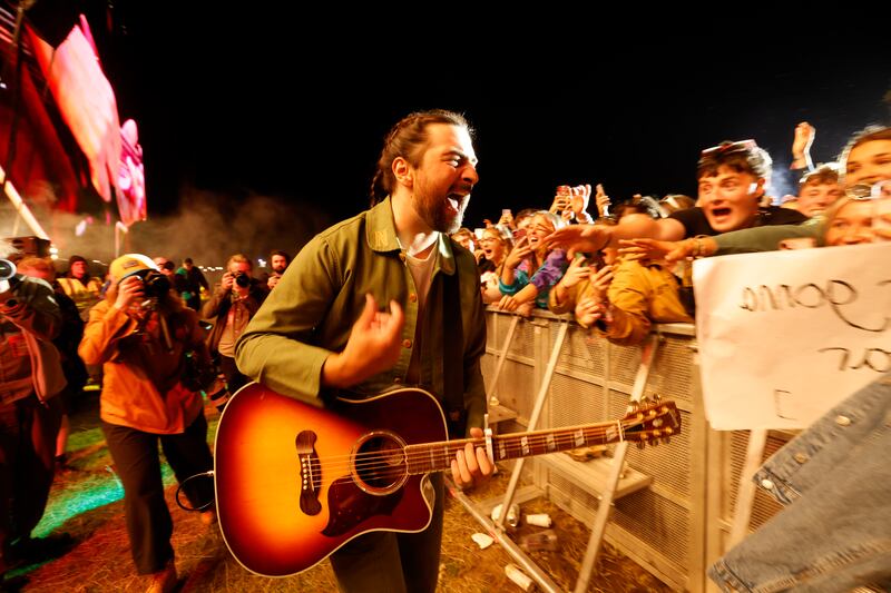 Electric Picnic: Noah Kahan fans go wild as he takes the pit. Photograph: Alan Betson