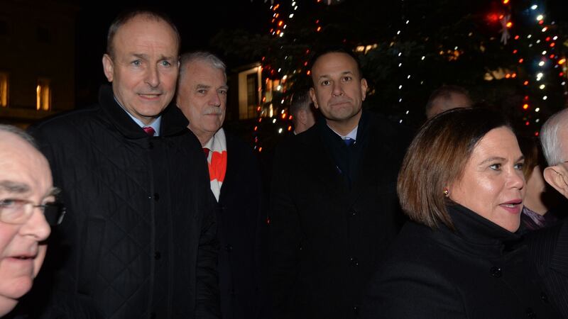 We are invited to choose between the outgoing Taoiseach and the outgoing leader of the Opposition who has kept him in power. We are offered two mildly different flavours of the same centre-right politics of continuity. And if anything, the differences between Fianna Fáil and Fine Gael are narrower than they have even been in the almost century-long history of Civil War politics. Photograph: Alan Betson