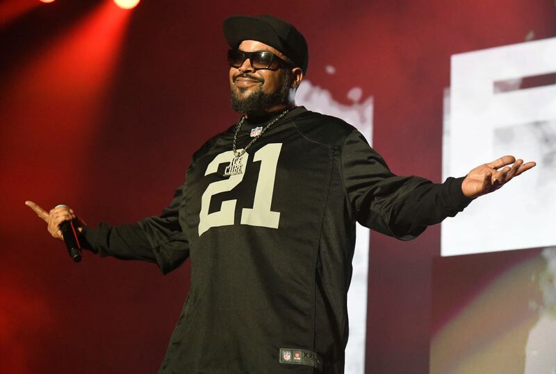 Ice Cube performing at Stockton Arena, Stockton, California, earlier this year. Photograph: Tim Mosenfelder/Getty Images