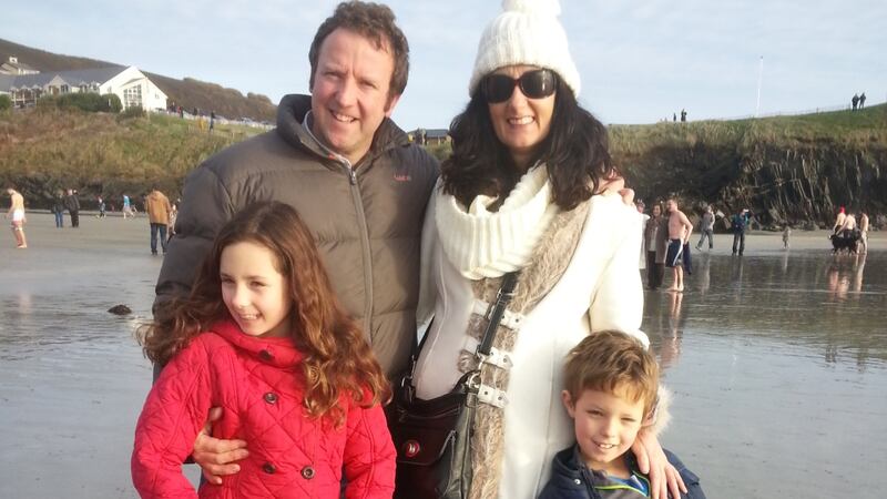 Karen O’Reilly with her husband Brian and children Alannah (10) and Dylan (8)
