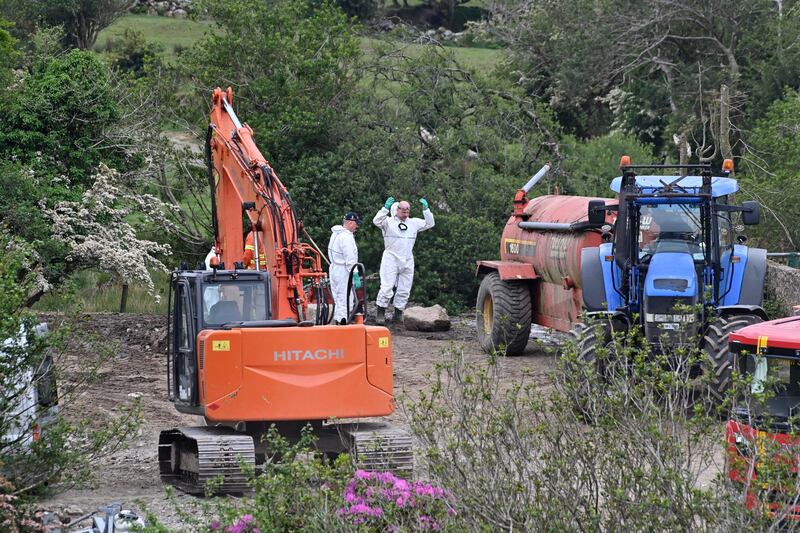 Gardaí search the farm of Michael Gaine (56) near Kenmare. Photograph: Domnick Walsh