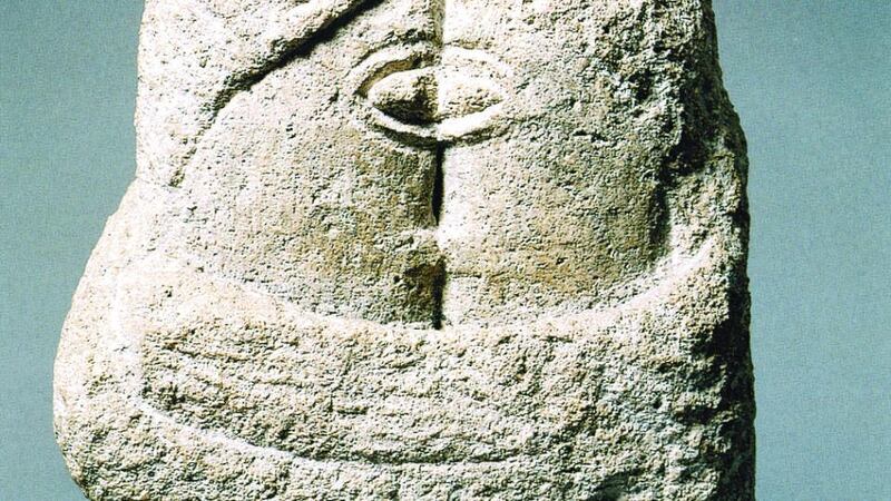 Detail from Brancusi’s The Kiss (1996)