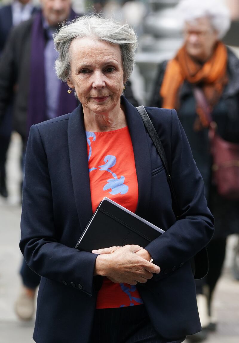 RTÉ board chair Siún Ní Raghallaigh arriving to give evidence to the media committee on Wednesday. Photograph: Brian Lawless/PA Wire