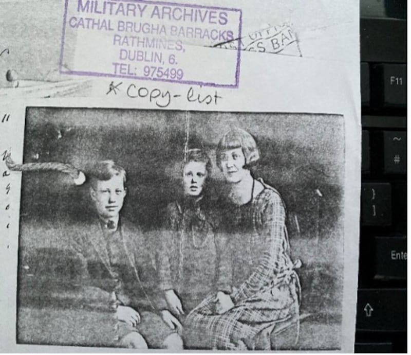 Lot 39 from the Military Archives. On the reverse is a message: “I went up several times to Kilmainham, but felt so horribly depressed that I had to give up – you can’t image what we felt outside about ye."