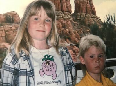 Doug Beattie's children Leigh and Luke in childhood.