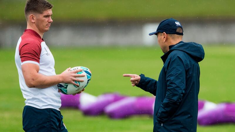Eddie Jones is expected to have a full squad of players to choose from including captain Owen Farrell. Photograph: Odd Andersen/AFP/Getty