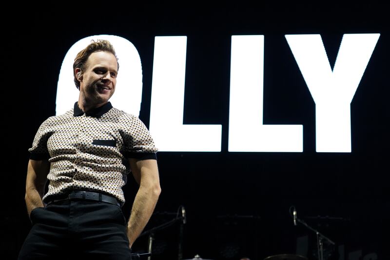 Olly Murs performing in Manchester in November. Photograph:  Dominic Lipinski/Getty Images for Bauer