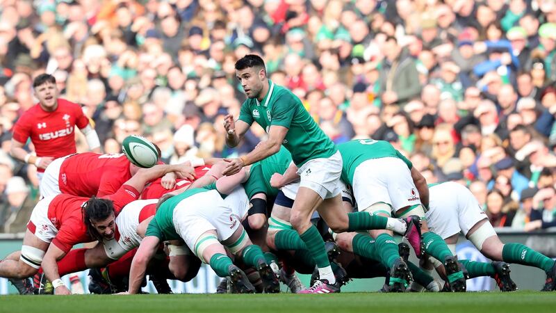 My only criticism of Conor Murray is that he is far too slow in passing channel one ball out of the scrum. Photograph: Billy Stickland/Inpho