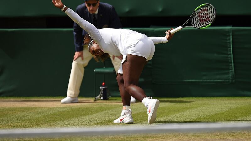 Serena Williams in action against Italy’s Camila Giorgi. Photograph: Getty Images