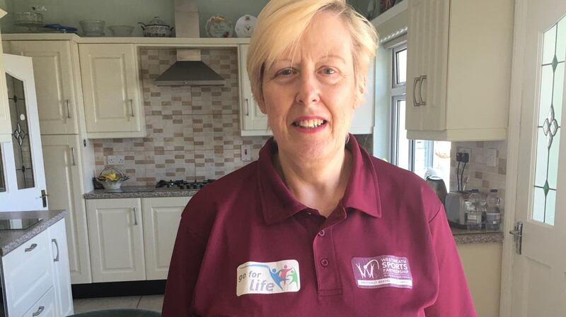 Marian Mooney (66) in Co Westmeath partakes in an online fitness class. She admits ‘it’s slightly strange’ that she’s doing them by herself but she thinks it’s important to keep healthy and active, ‘especially as you get older’.