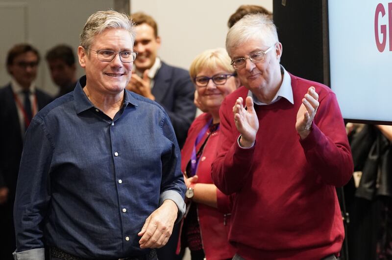 If there is discord between Drakeford and Labour leader Keir Starmer, the Welsh first minister is good at hiding it. Photograph: Stefan Rousseau/PA Wire.