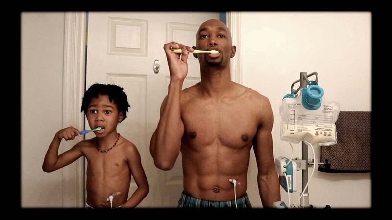 The heart campaigner Robert Selby and son Chace in Bryce Dallas Howard’s film Dads. Photograph: Apple TV+