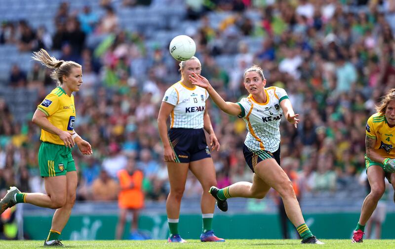 Meath's Emma Troy in action during the semi-final win over Donegal at Croke Park. Photograph: Bryan Keane/Inpho