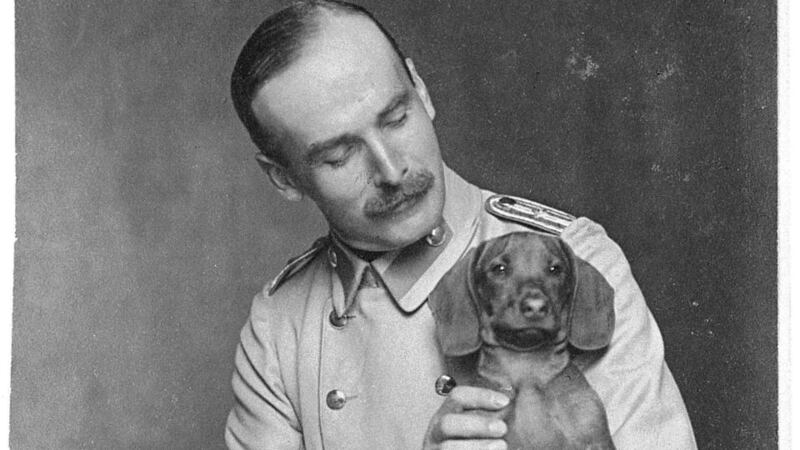 Harry Kessler, ‘a rare bird in late Wilhelmine Berlin, fluttering between court balls and artistic salons’ with his Dachshund, Fips. Photograph: Courtesy of DLA Marbach