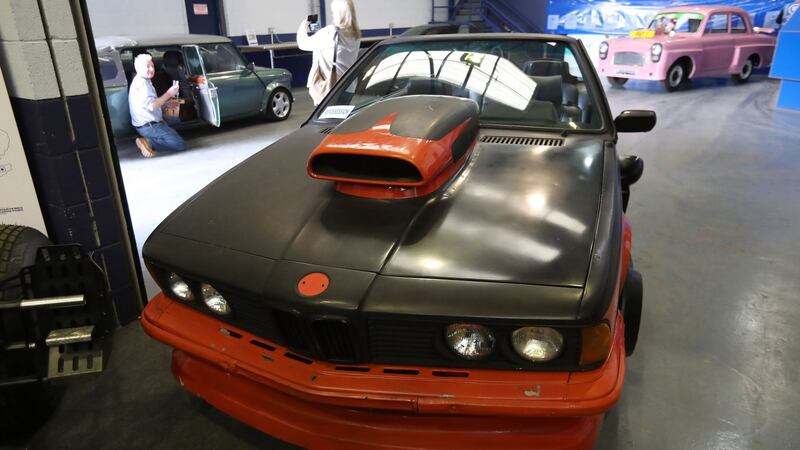 A car that was used in the film ‘Back to the Future Part II’, which is to be auctioned by Wilsons Auctions in Mallusk, Co Antrim. Photograph: Niall Carson/PA Wire