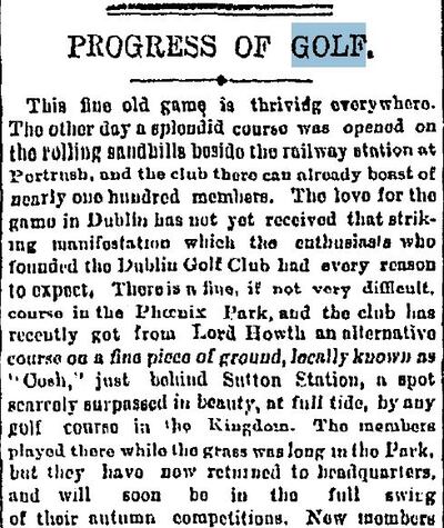 An article in The Irish Times around the time of the formation of the club. Photo: The Irish Times archive
