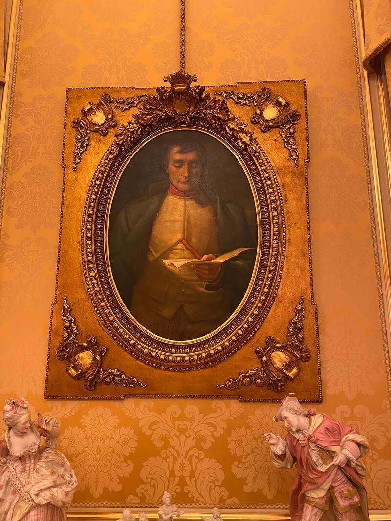 A painting of Napoleon purchased by Silvio Berlusconi. He put it in a room where Russian president Vladimir Putin of Russia stayed when he visited. Photograph: Giuseppe De Gregorio via New York Times
                      