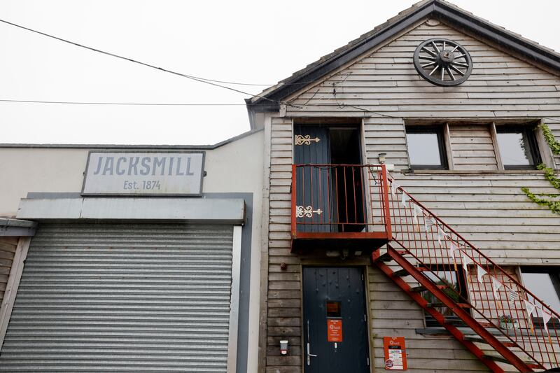 Jacksmill: An innovative regeneration project by farmer Huw O'Toole, who converted his farm into allotments and created a remote hub for hybrid working in a renovated sawmill. Photograph: Alan Betson

