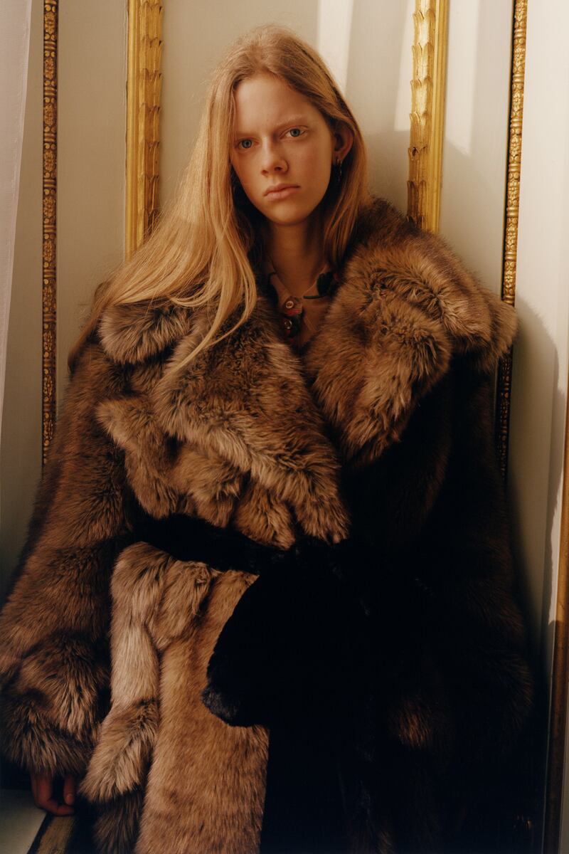 Cocooned in fake fur:  Simone Rocha’s autumn/winter 2017 collection. Photograph: Colin Dodgson