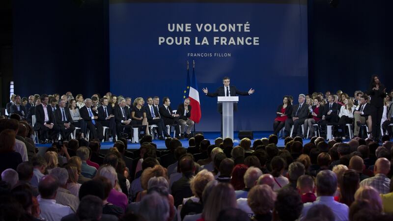 French presidential candidate for the right-wing party, Les Republicains Francois Fillon is still hoping for an upset. Photograph: Ian Langsdon/EPA