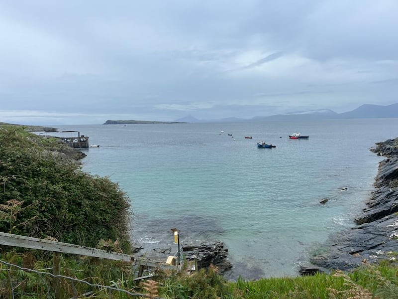 Steps to a swimming spot, Inishturk. Photograph: Rosita Boland