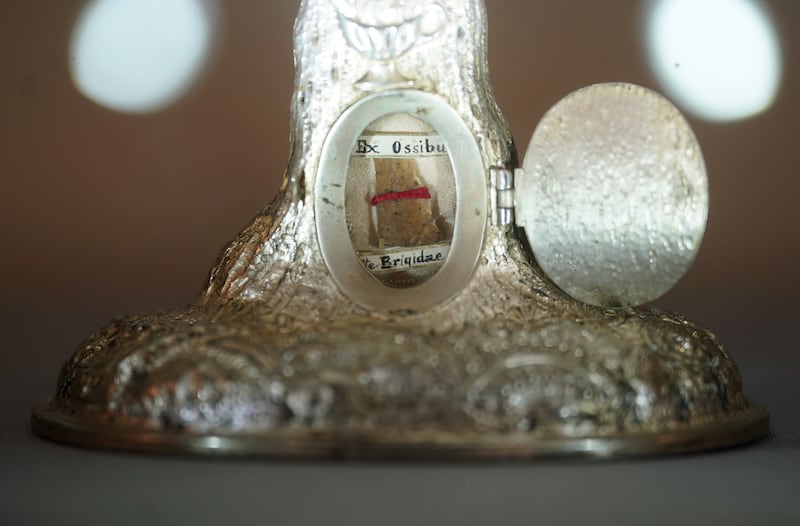 The bone fragment of St Brigid. Photograph: Brian Lawless/PA Wire