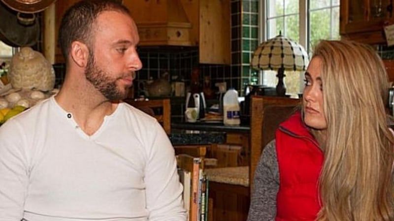 Davitt Walsh and and his then girlfriend Stephanie Knox. On that fateful  evening Mr Walsh and Ms Knox had been walking nearby when they saw the McGrottys’ car in the water. File photograph: North West Newspix
