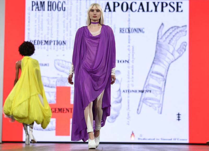 Pam Hogg runway show at London Fashion Week 2023. Photograph: Henry Nicholls/AFP/Getty Images
