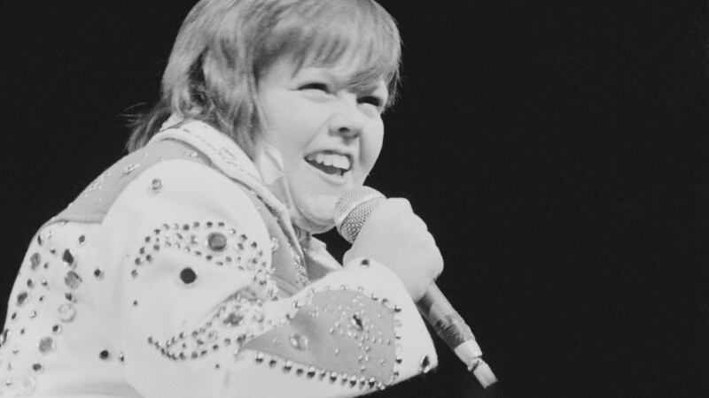 Jimmy Osmond performing with The Osmonds at Earls Court in 1975: was only nine when he had his number one hit, “Long Haired Lover from Liverpool”. Photograph: Michael Putland/Getty Images