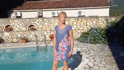 Kathy Irwin doesn’t intend to return to Ireland from Corfu  when the current crisis is over