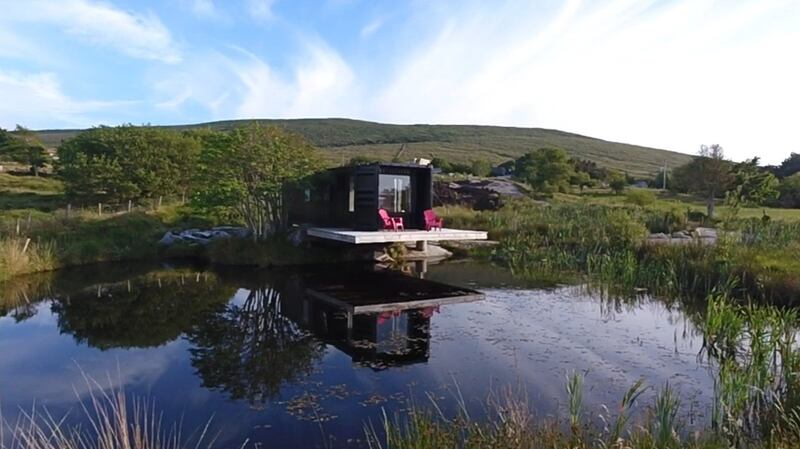 Frank, the shipping container, Traighenna Bay, west Donegal