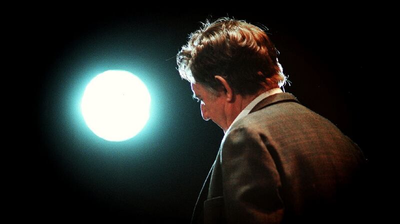 Niall Tóibín at the Gaiety Theatre rehearsing the part of Brendan Behan, one of the many characters in his one-man show Sweet & Sour Grapes. Photograph: Matt Kavanagh