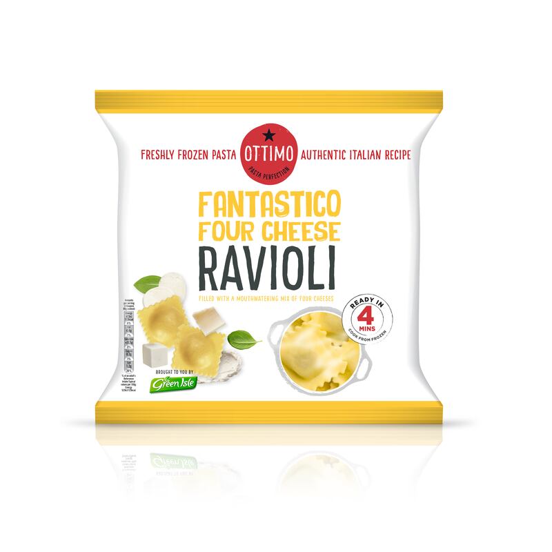 The fresh pasta goes from freezer to pot.