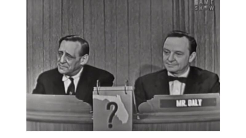 Ben Briscoe, left,  appears on the 1950s US game show, What’s My Line?