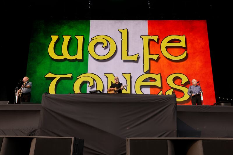 Electric Picnic: The Wolfe Tones on day 3. Photograph: Alan Betson