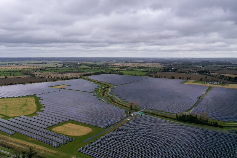 Huge solar farms around Ashbourne have popped up over the last few years causing division in the community.  Photograph: Enda O'Dowd