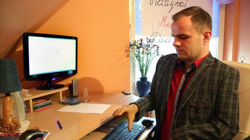 Back in business: Martynas Girulis, one of the other recipients of a bionic hand. Photograph: Petras Malukas/AFP/Getty