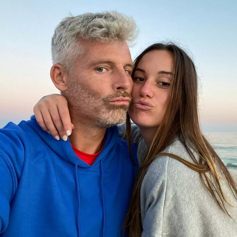 Des Bishop with his wife, Hannah Berner, in 2020. Photograph: Instagram/Des Bishop