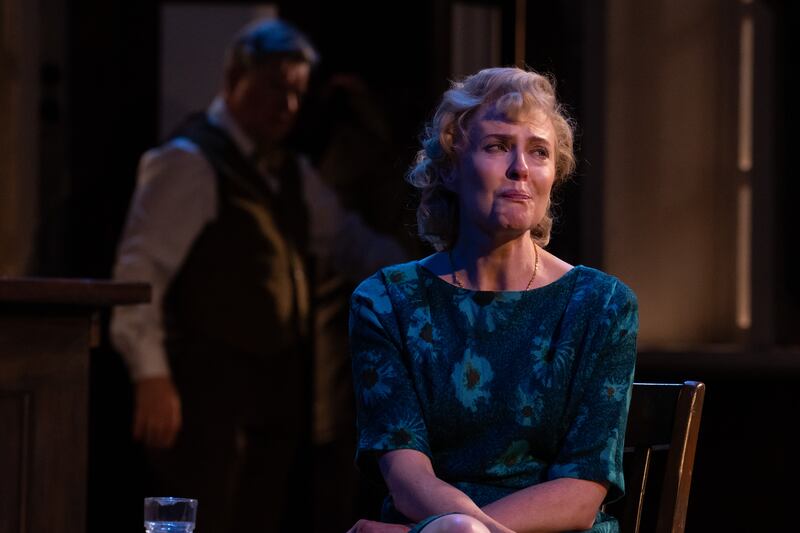 Aisling O'Sullivan in Martin McDonagh's Hangmen, which runs at the Gaiety Theatre, until April 8th. 
