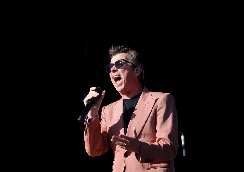 Rick Astley performing on the Main Stage on Sunday afternoon at Electric Picnic. Photograph: Alan Betson/The Irish Times