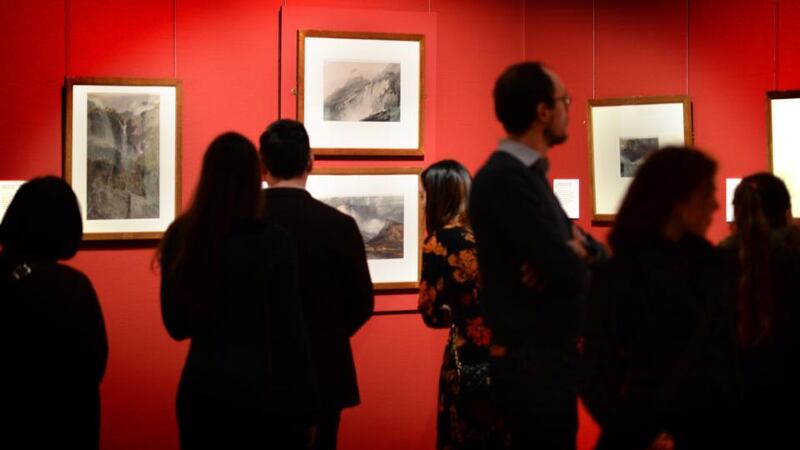 Visitors at the Turner exhibition, in Dublin’s National Gallery, which runs through January. Photograph: Cyril Byrne/Irish Times
