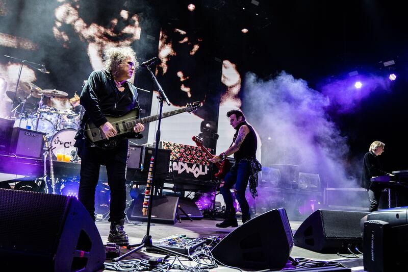 The Cure: the tour's stage production and visuals become are at times breathtaking. File photograph: Marie Odgaard/Ritzau Scanpix/AFP via Getty