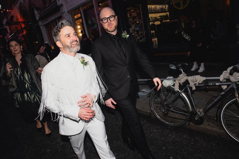 Shane O'Reilly and Paul Curley opted to get married in City Hall, Dublin, on January 29th this year. Photograph: Wolf James
