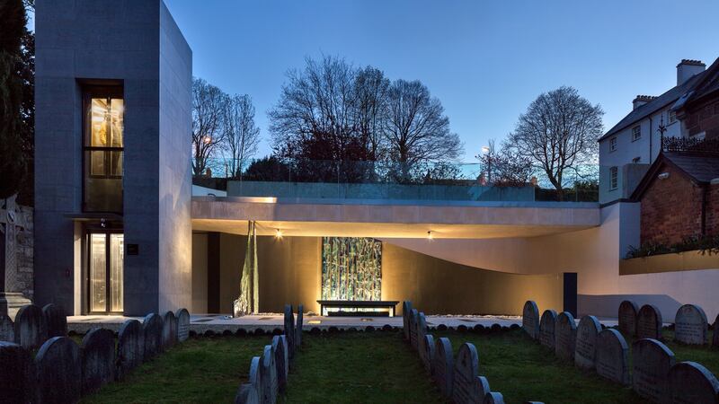Since her death the tomb of Nano Nagle herself is a pilgrim site, and its new shrine-like location is enhanced by the sculptural glass wall from Eoin Turner.