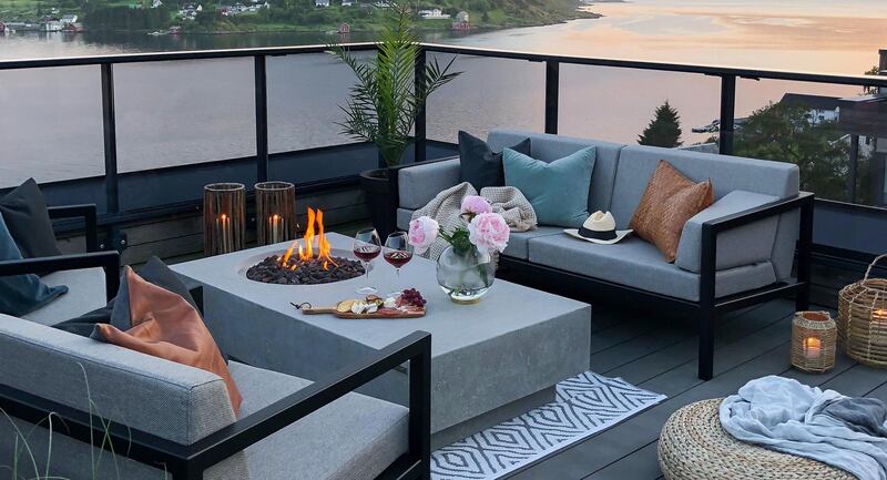 An Elementi Fire design can fit subtly into an outdoor space.