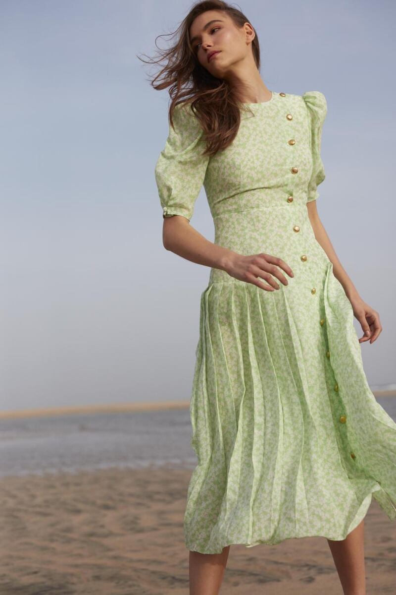 Green and white print dress €755 Alessandra Rich