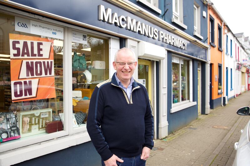 Manorhamilton pharmacist John MacManus, one of the faces of the Grá le Manor campaign.